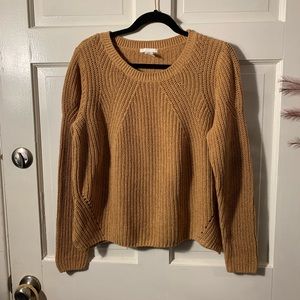H&M Crewneck Camel Crop Sweater